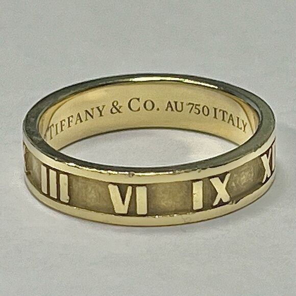 Retired Tiffany & Co. Atlas  Band - 18k Yellow Gold - sz 5.5 - Picture 1 of 16
